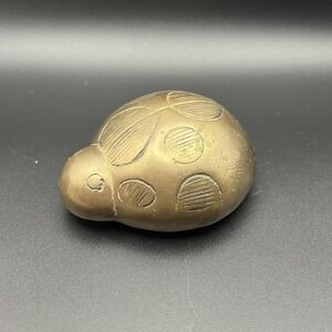 Brass Ladybug Paperweight Made in Korea 3" VTG Super Sweet